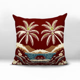 Groove Palm Reversible Indoor/Outdoor Square Pillow