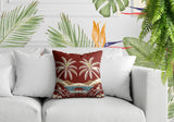 Groove Palm Reversible Indoor/Outdoor Square Pillow