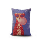 Foxy Leopard Faux Linen Lumber Pillow