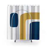 Hagan Geometric Shower Curtain in Yellow - view 2