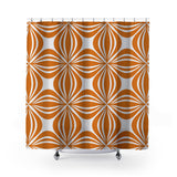 Haisley Shower Curtain in Orange