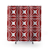 Haisley Shower Curtain in Red