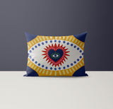 Hana Microsuede Lumbar Throw Pillow in Yellow; Red; Green - Size 20x14