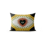 Hana Microsuede Lumbar Throw Pillow in Multicolor - Size 20x14