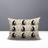 Hansa Leopard Reversible Indoor/Outdoor Lumbar Pillow in Beige - Size 25x18