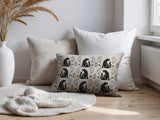 Hansa Leopard Reversible Indoor/Outdoor Lumbar Pillow in Gray - Size 25x18