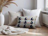 Hansa Leopard Reversible Indoor/Outdoor Lumbar Pillow in Navy Blue - Size 25x18