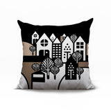 Hansen Cozy Houses Reversible Indoor/Outdoor Square Pillow