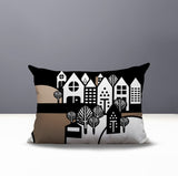 Hansen Cozy Houses Reversible Indoor/Outdoor Rectangle Pillow
