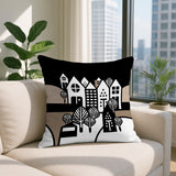 Hansen Cozy Houses Reversible Indoor/Outdoor Square Pillow