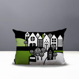 Hansen Cozy Houses Reversible Indoor/Outdoor Rectangle Pillow