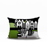 Hansen Cozy Houses Reversible Indoor/Outdoor Rectangle Pillow