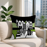 Hansen Cozy Houses Reversible Indoor/Outdoor Rectangle Pillow