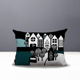 Hansen Cozy Houses Reversible Indoor/Outdoor Rectangle Pillow