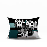 Hansen Cozy Houses Reversible Indoor/Outdoor Rectangle Pillow