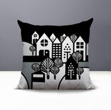 Hansen Cozy Houses Reversible Indoor/Outdoor Square Pillow