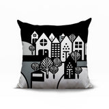 Hansen Cozy Houses Reversible Indoor/Outdoor Square Pillow