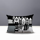 Hansen Cozy Houses Reversible Indoor/Outdoor Rectangle Pillow