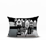 Hansen Cozy Houses Reversible Indoor/Outdoor Rectangle Pillow