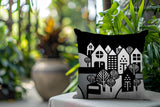 Hansen Cozy Houses Reversible Indoor/Outdoor Rectangle Pillow
