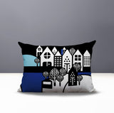 Hansen Cozy Houses Reversible Indoor/Outdoor Rectangle Pillow