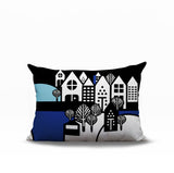 Hansen Cozy Houses Reversible Indoor/Outdoor Rectangle Pillow