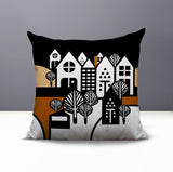 Hansen Cozy Houses Reversible Indoor/Outdoor Square Pillow