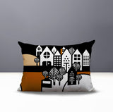Hansen Cozy Houses Reversible Indoor/Outdoor Rectangle Pillow