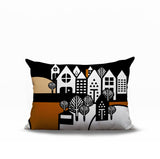 Hansen Cozy Houses Reversible Indoor/Outdoor Rectangle Pillow