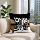 Hansen Cozy Houses Reversible Indoor/Outdoor Rectangle Pillow