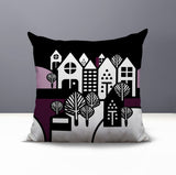 Hansen Cozy Houses Reversible Indoor/Outdoor Square Pillow
