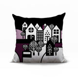 Hansen Cozy Houses Reversible Indoor/Outdoor Square Pillow