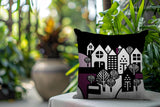 Hansen Cozy Houses Reversible Indoor/Outdoor Square Pillow