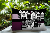 Hansen Cozy Houses Reversible Indoor/Outdoor Rectangle Pillow