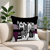 Hansen Cozy Houses Reversible Indoor/Outdoor Square Pillow