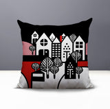 Hansen Cozy Houses Reversible Indoor/Outdoor Square Pillow