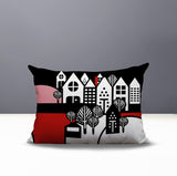 Hansen Cozy Houses Reversible Indoor/Outdoor Rectangle Pillow