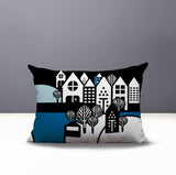 Hansen Cozy Houses Reversible Indoor/Outdoor Rectangle Pillow