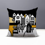 Hansen Cozy Houses Reversible Indoor/Outdoor Square Pillow