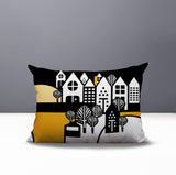 Hansen Cozy Houses Reversible Indoor/Outdoor Rectangle Pillow