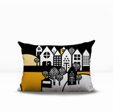 Hansen Cozy Houses Reversible Indoor/Outdoor Rectangle Pillow
