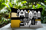 Hansen Cozy Houses Reversible Indoor/Outdoor Rectangle Pillow