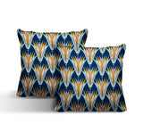 Hatton Abstract Reversible Indoor/Outdoor Square Pillow