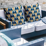 Hatton Abstract Reversible Indoor/Outdoor Square Pillow