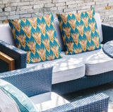 Hatton Abstract Reversible Indoor/Outdoor Square Pillow