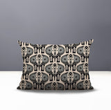 Hayes Elephant Reversible Indoor/Outdoor Lumbar Pillow in Black - Size 25x18