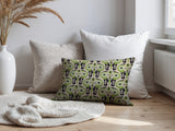 Hayes Elephant Reversible Indoor/Outdoor Lumbar Pillow in Chartreuse - Size 25x18