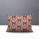 Hayes Elephant Reversible Indoor/Outdoor Lumbar Pillow in Red - Size 25x18
