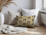 Hayes Elephant Reversible Indoor/Outdoor Lumbar Pillow in Yellow - Size 25x18
