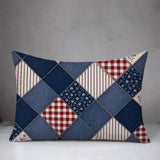 Heirloom Patchwork  Indoor/Outdoor Reversible Rectangular Pillow